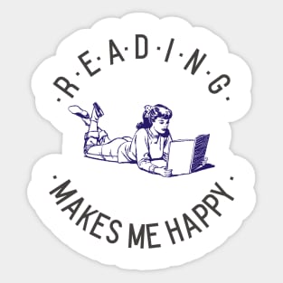 Reading Makes Me Happy Sticker